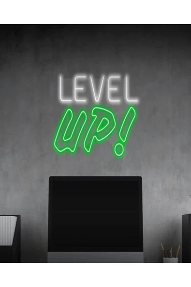 Twins Led Aydınlatma LEVEL UP! Yazılı Neon Tabela ürün görseli