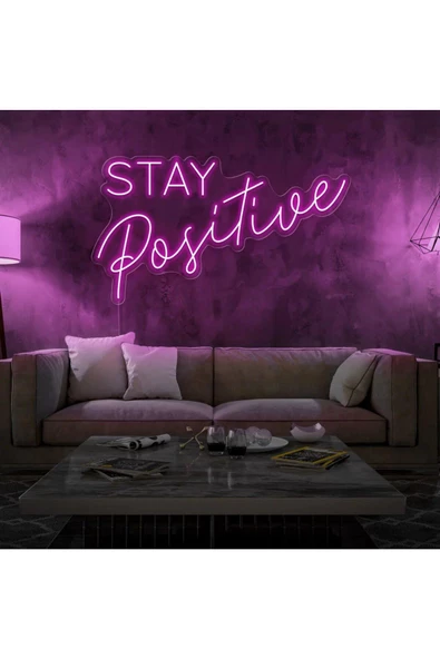 Twins Led Aydınlatma STAY Positive Yazılı Neon Tabela ürün görseli 1