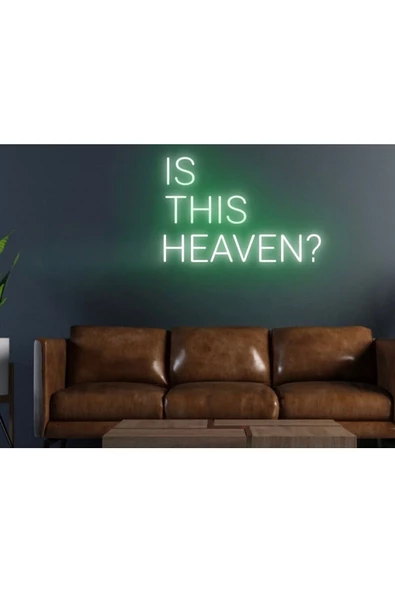 Twins Led Aydınlatma IS THIS HEAVEN? Yazılı Neon Tabela ürün görseli 1
