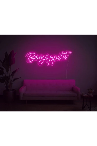 Twins Led Aydınlatma Bon Appetit Yazılı Neon Tabela