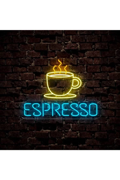 Twins Led Aydınlatma ESPRESSO Yazılı ve Şekilli Neon Tabela - 2