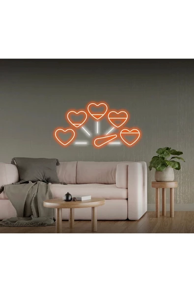 Twins Led Aydınlatma Kalpli Hız Göstergesi Şekilli Neon Tabela ürün görseli