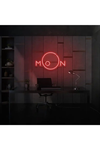 Twins Led Aydınlatma MOON Yazılı Neon Tabela - Resim 3