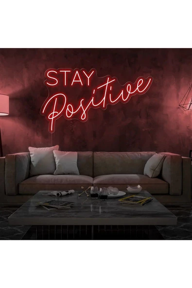 Twins Led Aydınlatma STAY Positive Yazılı Neon Tabela