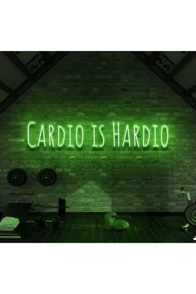 Twins Led Aydınlatma CARDIO IS HARDIO Yazılı Neon Tabela ürün görseli 1
