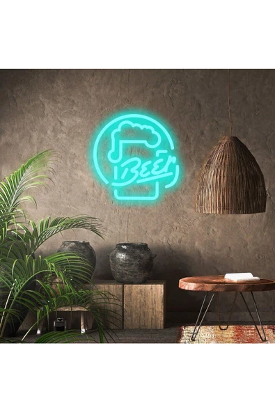 Twins Led Aydınlatma BEER Yazılı ve Şekilli Neon Tabela ürün görseli 1