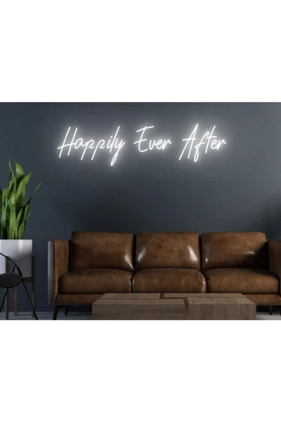 Twins Led Aydınlatma Happily Ever After Yazılı Neon Tabela