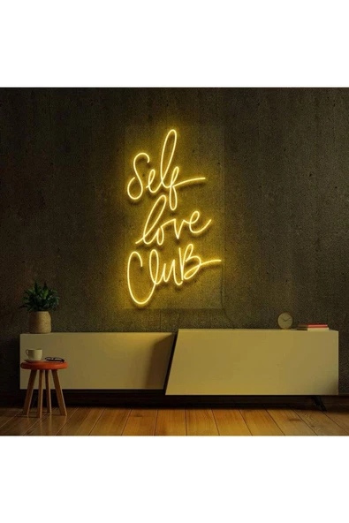 Twins Led Aydınlatma Self Love Club Yazılı Neon Tabela ürün görseli 1
