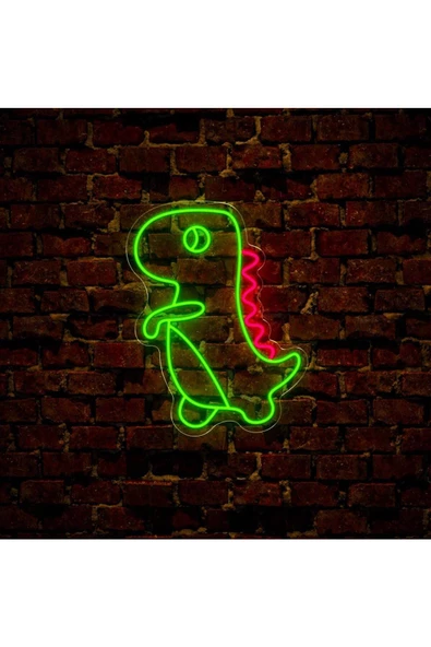 Twins Led Aydınlatma Dinozor Figürlü Neon Tabela - Resim 2