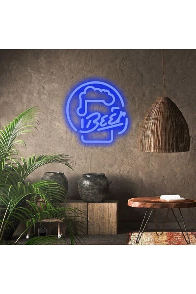 Twins Led Aydınlatma BEER Yazılı ve Şekilli Neon Tabela ürün görseli 1