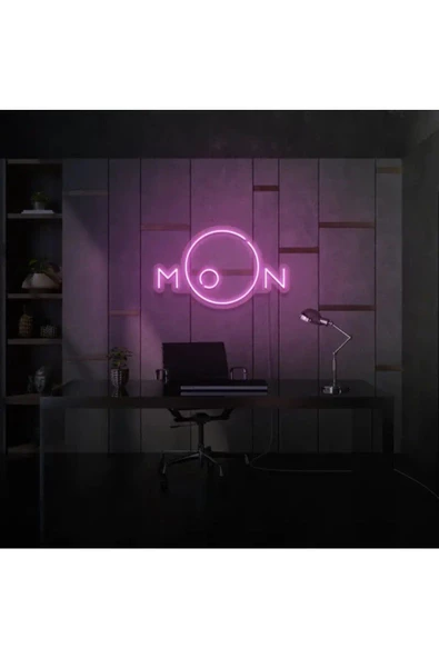 Twins Led Aydınlatma MOON Yazılı Neon Tabela - Resim 6