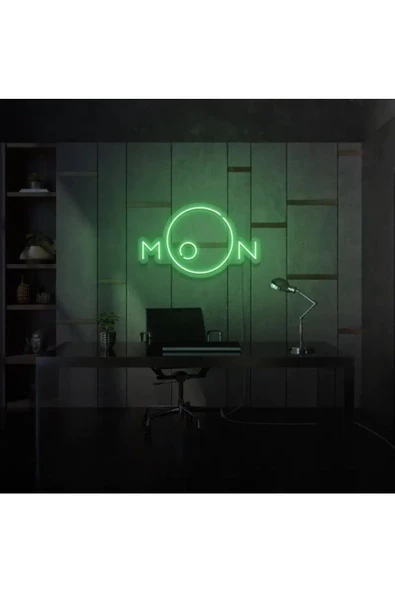 Twins Led Aydınlatma MOON Yazılı Neon Tabela - Resim 5