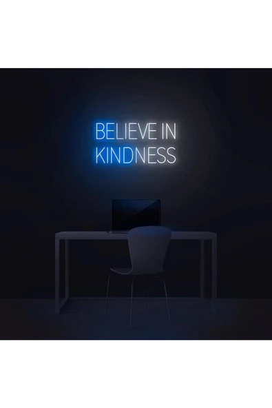 Twins Led Aydınlatma BELIEVE IN KINDNESS Yazılı Neon Tabela ürün görseli