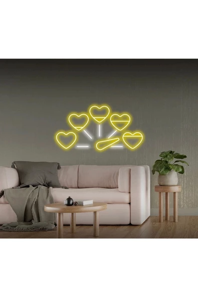 Twins Led Aydınlatma Kalpli Hız Göstergesi Şekilli Neon Tabela ürün görseli