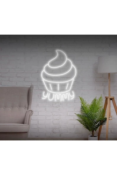 Twins Led Aydınlatma YUMMY Yazılı ve Şekilli Neon Tabela