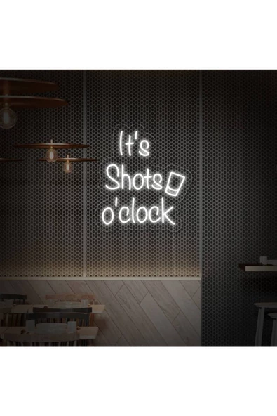Twins Led Aydınlatma It's Shots o'clock Yazılı Neon Tabela ürün görseli 1