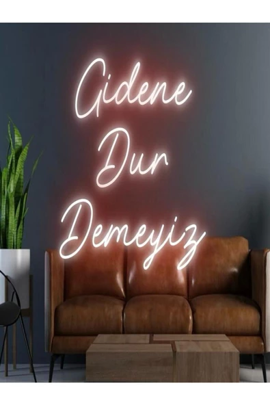 Twins Led Aydınlatma Gidene Dur Demeyiz Yazılı Neon Tabela ürün görseli 1