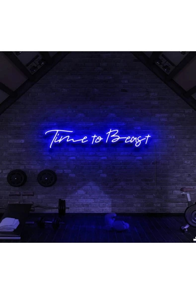 Twins Led Aydınlatma Time to Beast Yazılı Neon Tabela