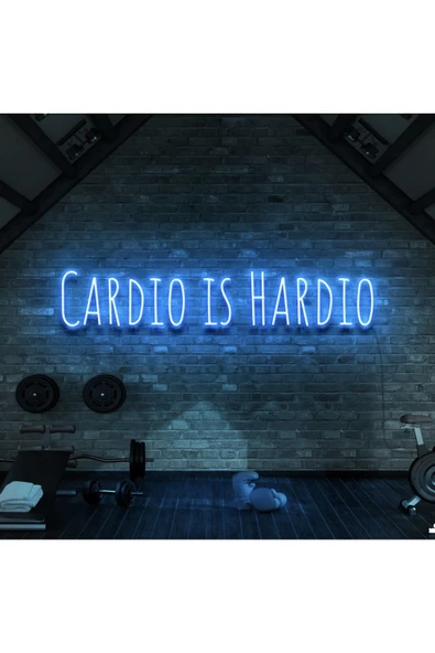 Twins Led Aydınlatma CARDIO IS HARDIO Yazılı Neon Tabela