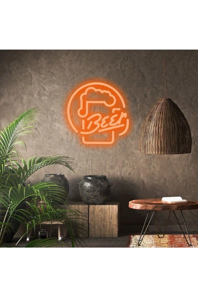 Twins Led Aydınlatma BEER Yazılı ve Şekilli Neon Tabela ürün görseli 1