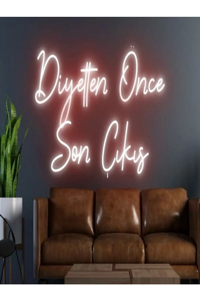 Twins Led Aydınlatma Diyetten Önce Son Çıkış Yazılı Neon Tabela ürün görseli