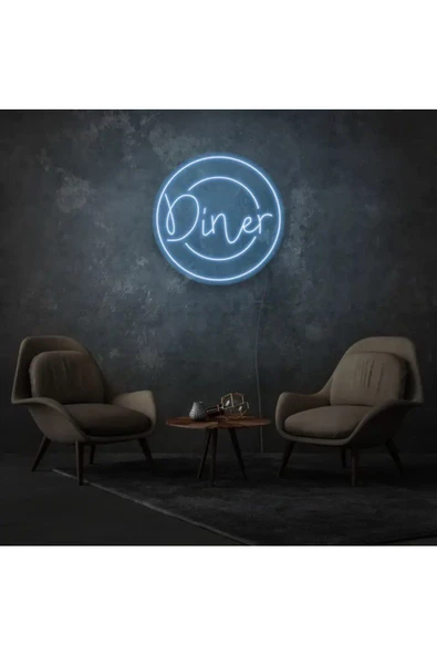 Twins Led Aydınlatma Restoranlara Özel Diner Yazılı Neon Tabela