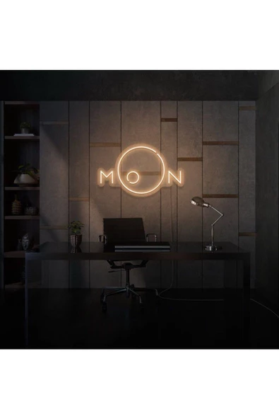 Twins Led Aydınlatma MOON Yazılı Neon Tabela - Resim 2