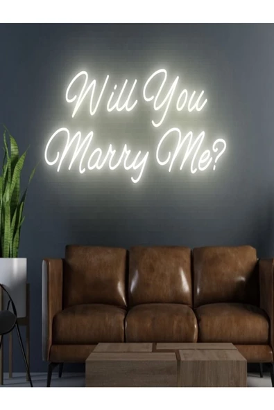 Twins Led Aydınlatma Will You Marry Me? Yazılı Neon Tabela