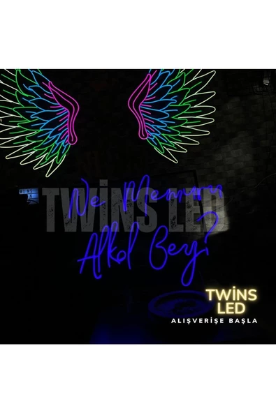 Twins Led Aydınlatma Ne Memuru Alkol Bey? Yazılı Neon Tabela - Resim 2