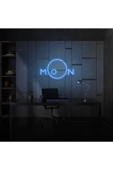Twins Led Aydınlatma MOON Yazılı Neon Tabela - Resim 4