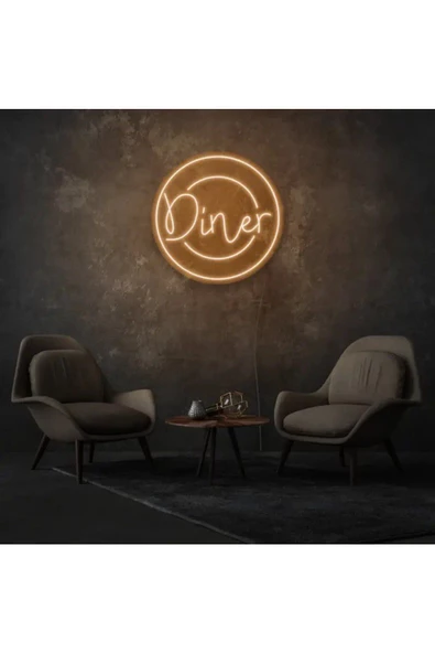 Twins Led Aydınlatma Restoranlara Özel Diner Yazılı Neon Tabela ürün görseli 1