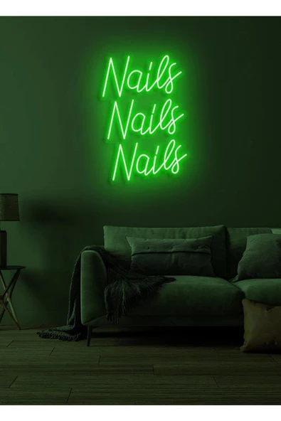 Twins Led Aydınlatma Nails Nails Nails Yazılı Neon Tabela ürün görseli 1