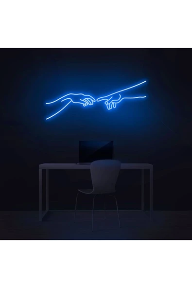 Twins Led Aydınlatma Hand Of God Figürlü Neon Tabela ürün görseli