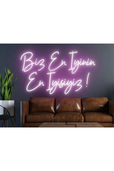 Twins Led Aydınlatma Biz En İyinin En İyisiyiz! Yazılı Neon Tabela ürün görseli 1