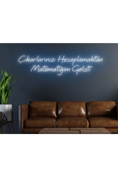 Twins Led Aydınlatma Çıkarlarınızı Hesaplamaktan Matematiğim Gelişti Yazılı Neon Tabela ürün görseli 1