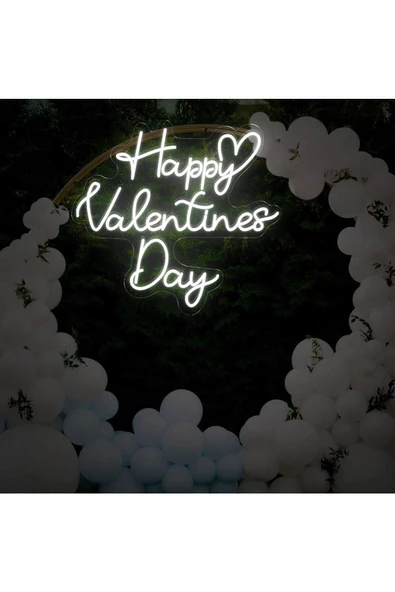 Twins Led Aydınlatma Happy Valentines Day Yazılı Neon Tabela ürün görseli