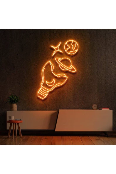 Twins Led Aydınlatma Işığındaki Galaksiler Neon Tabela