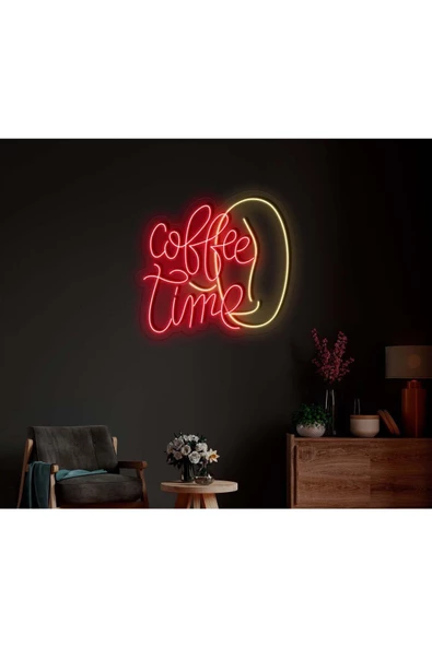 Twins Led Aydınlatma Coffee Time Yazılı Neon Tabela ürün görseli