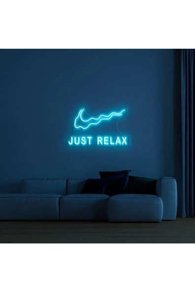 Twins Led Aydınlatma JUST RELAX Yazılı Neon Tabela ürün görseli 1