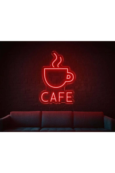 Twins Led Aydınlatma CAFE Yazılı ve Şekilli Neon Tabela