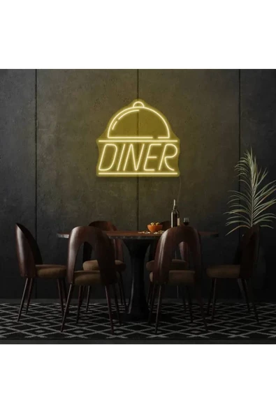 Twins Led Aydınlatma Restoranlara Özel Diner Yazılı ve Şekilli Neon Tabela ürün görseli