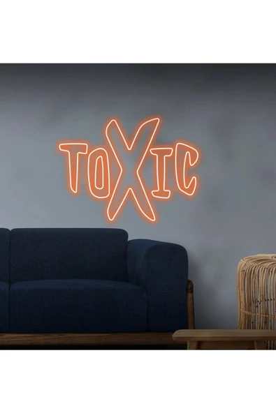 Twins Led Aydınlatma TOXIC Yazılı Neon Tabela ürün görseli 1