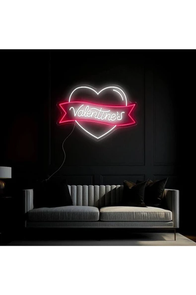 Twins Led Aydınlatma Valentine's Yazılı ve Şekilli Neon Tabela ürün görseli 1