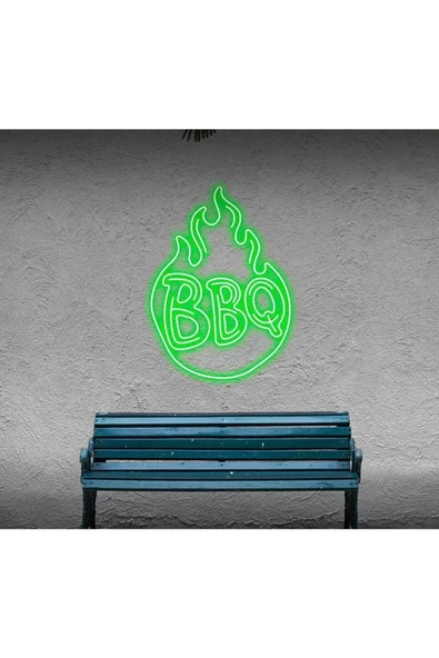 Twins Led Aydınlatma BBQ Yazılı ve Şekilli Neon Tabela ürün görseli 1