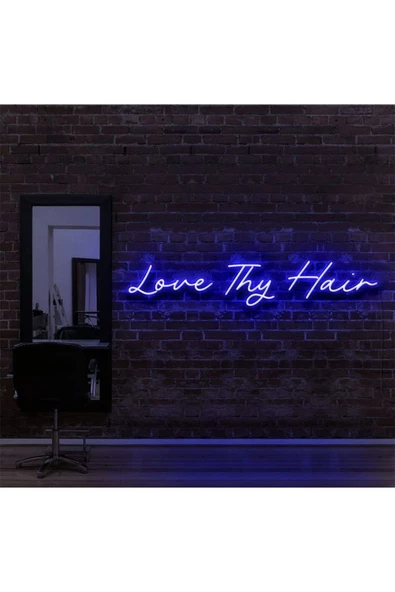 Twins Led Aydınlatma Love Thy Hair Yazılı Neon Tabela ürün görseli 1