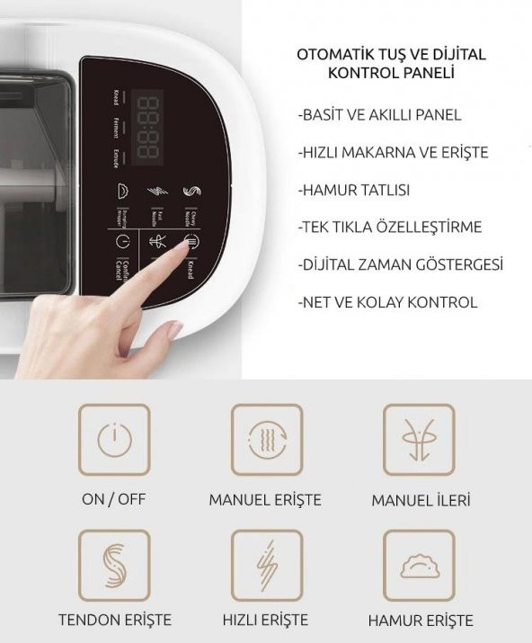 Fenglin FNG-06L Elektrikli Otomatik Makarna Erişte Yapma Makinesi - 2