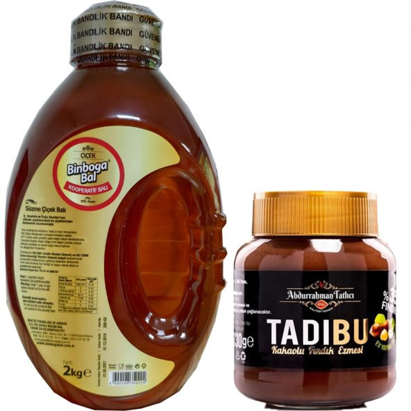 Tadıbu Kakaolu Fındık Ezmesi 330 g & Binboğa Kooperatif Çiçek Balı 2 kg