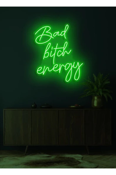 Twins Led Aydınlatma Bad bitch energy Yazılı Neon Tabela ürün görseli
