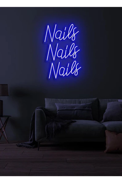 Twins Led Aydınlatma Nails Nails Nails Yazılı Neon Tabela ürün görseli