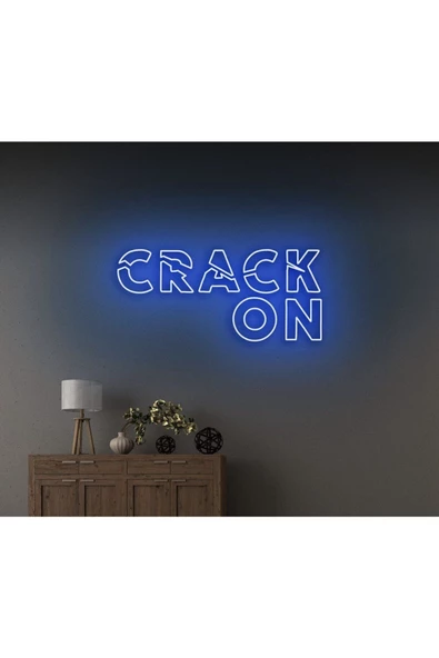 Twins Led Aydınlatma CRACK ON Yazılı Neon Tabela